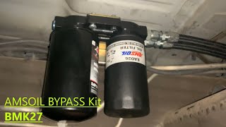 AMSOIL Engine Oil Bypass Kit BMK27 on 2013 LML Duramax [upl. by Sinnej58]