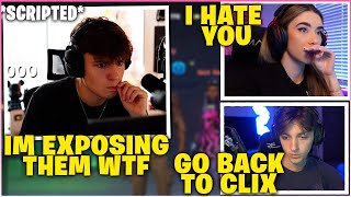 CLIX FREAKS OUT Reacting to SOMMERSET Faking Her BREAKUP With BLAKE on Live STREAM Fortnite [upl. by Eustacia974]