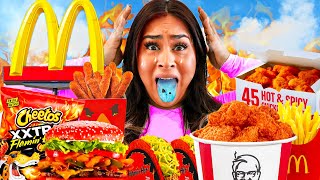 Eating the SPICIEST FOOD From Every Fast Food Restaurant [upl. by Akirea772]