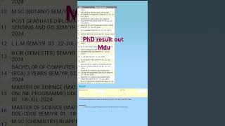 MDU PHD result out mdu newsong ssc mdsuniversity exam upsc song [upl. by Eecak]