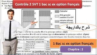 Contrôle 2 svt 1bac sc ex la stratigraphie et les subdivisions du temps géologique شرح بالداريجة [upl. by Cale]