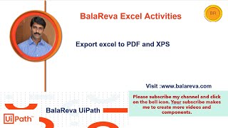 UiPath Excel export to PDF  XPS [upl. by Belter369]