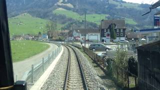 Führerstandsfahrt von Luzern nach Engelberg  Dienstag 14 April 2015 [upl. by Mansoor]