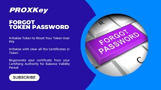 ProxKey Token  Forgot Password  Initialize Token [upl. by Ellehcil]