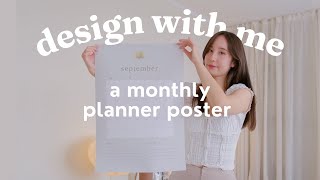 design a planner poster with me  free template  getting organized for new semester [upl. by Able]