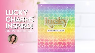 Lucky Charms Inspired Card Simon Says Stamp Splendor Release [upl. by Baggott]