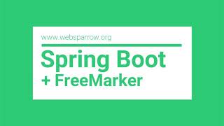 Spring Boot  FreeMarker Example [upl. by Morton]