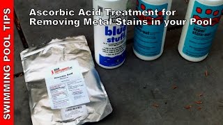 Removing a Rust Stain in your pool with Vitamin C  Ascorbic Acid Treatment [upl. by Alcus]