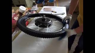 Voilamart 500W 1000W 1500W Ebike conversion kit Installation how to install a tire and inner tube [upl. by Gault]