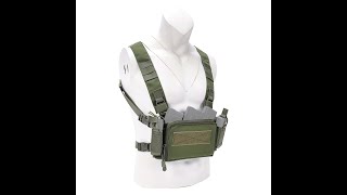 Tactical Micro Chest Rig Modular H Harness D3CR Funny Pack SACK Pouch Combat Equipment Vest 556 Mag [upl. by Alithea]