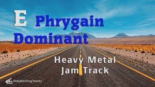 E Phrygian Dominant Metal Backing track 122 Bpm [upl. by Llenil]