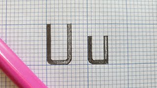 PISMO TECHNICZNE Typu B Litera U h10mm GRAPH LETTERING Letter U Technical drawing Tutorial [upl. by Fairlie]