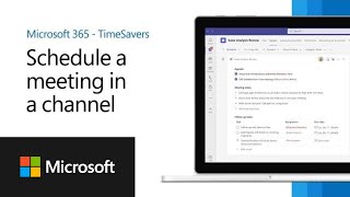 How to schedule a meeting in a Microsoft Teams channel  Microsoft 365 TimeSavers [upl. by Irmine980]