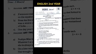 Inter 2nd Year English Model Paper Inter English Model Paper 2024  TS Inter Past Paper [upl. by Sukcirdor]