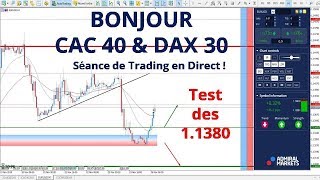 EURUSD  Séance de Trading en Direct  Bonjour CAC40 amp DAX30 le 2611 [upl. by Timus]