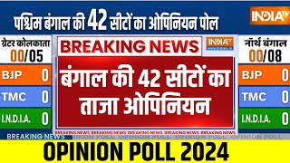 Bengal Opinion Poll कौन जीतेगा बंगाल बंगाल की 42 सीटों का ताजा ओपिनियन पोल  BJP Vs TMC [upl. by Larisa]