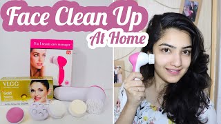 Clean Up at Home using Face Massager [upl. by Atnauqahs]