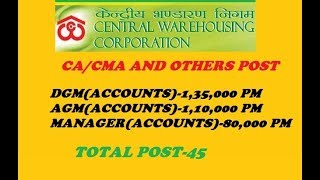 Central Warehousing Corporation Recruitment 2018 I CACMA Jobs [upl. by Anisamot]