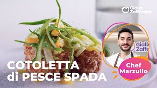 💛 COTOLETTA di PESCE SPADA con MAIONESE al LIMONE e INSALATA di PUNTARELLE  CHEF MARZULLO 😍 [upl. by Tami]