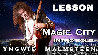 Magic City  intro solo lesson  Yngwie Malmsteen [upl. by Bob]