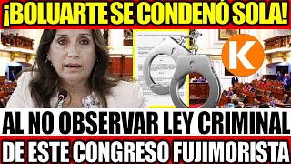 DINA BOLUARTE SE CONDENÓ SOLA AL NO OBSERVAR LEY CRIMINAL DEL CONGRESO FUJIMORISTA DE LESA HUMANIDAD [upl. by Luciano]