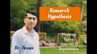 Research Hypothesis Meaning sources Importance and Types of Hypothesis परिकल्पना के प्रकार UGCNET [upl. by Moser958]