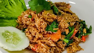 Nasi goreng tomyam ala Thai  Rizal tomyam [upl. by Mikkanen]