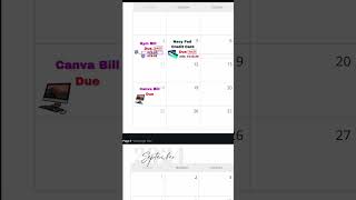 Heres a quick look at how I organize my bills using a calendar overview budgetlife budget [upl. by Mikol812]