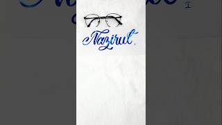 Nazirul✨️ shorts calligraphy lettering art name calligraphystyles calligraphyhandwriting [upl. by Enelyw]