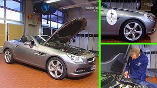 So baust du die Motorhaubenaufsteller deines MercedesBenz SLK R172 aus und ein  Anleitung [upl. by Acysej]