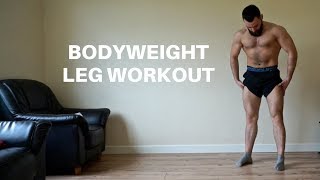 Home Leg Workout For Men Without Weights  Follow Along Leg Workout [upl. by Ahsinned]