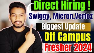 Direct Hiring  OFF Campus Drive For 2024 2023 2022 Batch  Latest Fresher Jobs  Kn Academy [upl. by Nonie]