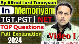 Alfred Tennyson In Memoriam video I TGT PGT NET LT Literature English competition Bihar TGT Arthur [upl. by Nahsrad]