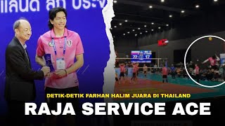 Jadi Raja Service ACE Di Thailand  DetikDetik Farhan Halim Juara di Pentas Liga Voli Thailand [upl. by Parthena]