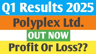 Polyplex Q1 Results 2025  Polyplex Results Today  Polyplex Share Latest News  Polyplex Share [upl. by Arihat]