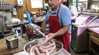 Making Italian quotSalsicciaquot Sausages in London Seen in the Street Market Street Food [upl. by Kitchen553]