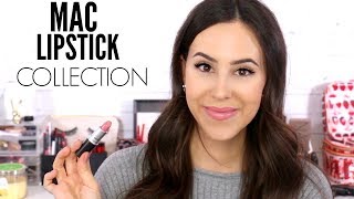 MAC Lipstick Collection  Mac Lipstick Frost Finish Review [upl. by Alarick]