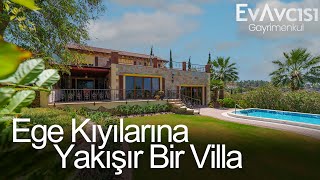 İzmir Özderede Deniz Manzaralı ve Geniş Bahçeli Satılık Villa I İzmir Satılık Villa [upl. by Normandy]