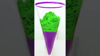 Colorful Sticky Sand in a Cone  Oddly Satisfying [upl. by Gnurt976]