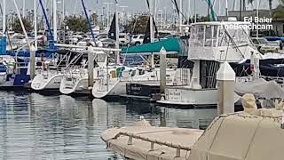 Boat Fire At Southwestern Yacht Club Pt Loma fire firedepartment pointloma [upl. by Aknahs]