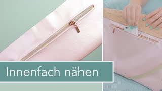 Innentasche mit Reißverschluss nähen – Taschen individualisieren Technik [upl. by Quigley]