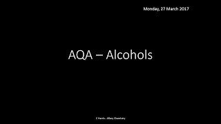 AQA 35 Alcohols REVISION [upl. by Nivaj634]