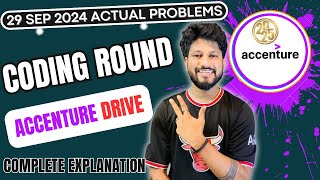 Accenture Coding Round 2025 batch  29 September 2024  Actual Problems  Source Code [upl. by Hazrit288]