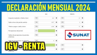 Declaración mensual SUNAT 2024 Régimen Especial ¿Cómo declarar mi impuesto mensual [upl. by Fraase]