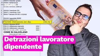 Detrazioni da lavoro dipendente 2024 come si calcola e quanto aumenta il netto [upl. by Kcirdor601]