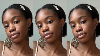 Middle Part Low Ponytail  Natural Hair  Afro Puff  Hair Clips  Chitchat [upl. by Lindon471]