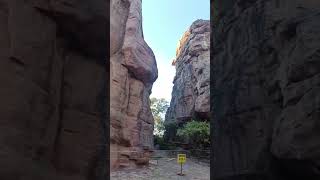 10000 year Old Cave PaintingsBhimbetka rock shelters MPIndia 🇮🇳 amazing trending viral shorts [upl. by Nylodam366]