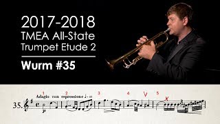 20172018 TMEA AllState Trumpet Etude 2  Wurm No 35 [upl. by Sudoeht]