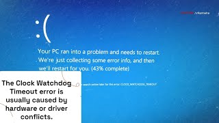 How to Fix quotClock Watchdog Timeout errorquot on windows 11  Blue Screen of Death  2024 [upl. by Hermes]