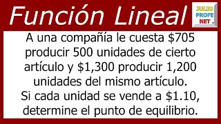 FUNCIONES LINEALES  Problema 4 [upl. by Weiss594]